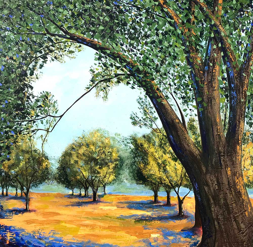 Summer Grove, Acrylic on canvas, 48”x48”, 2018